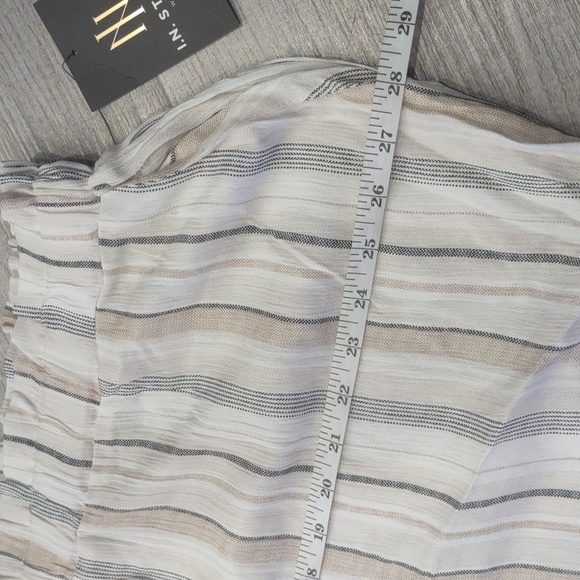 Crepe Palazzo Elastic Waist wide leg Striped Pants Cruise I.N. Studio Womens 3X - Picture 9 of 11